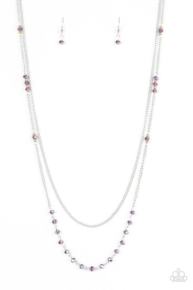 Rich With Glitz - Purple Necklace
