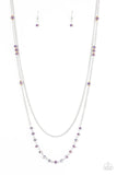 Rich With Glitz - Purple Necklace