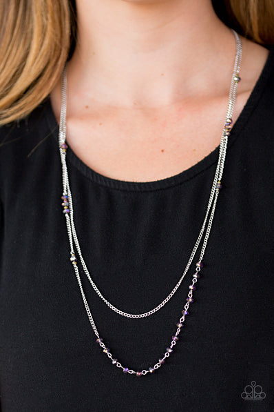 Rich With Glitz - Purple Necklace