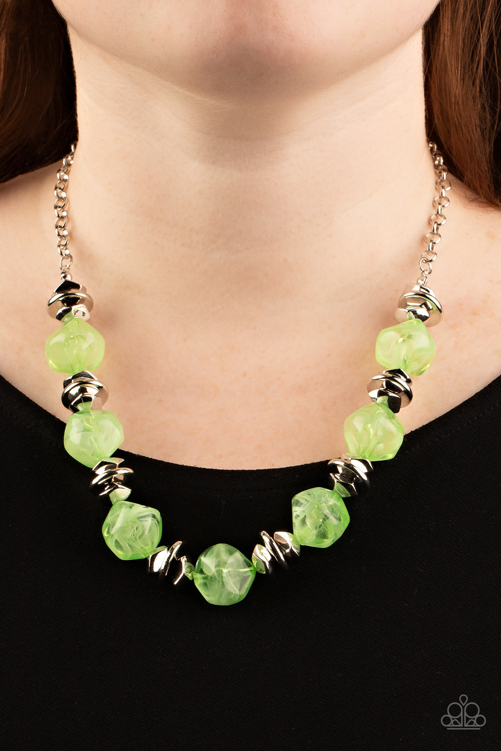 Forever and EVERGLADE - Green Necklace - Paparazzi Accessories