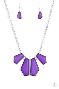 Get Up and GEO - Purple Necklace