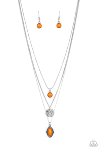 Tide Drifter - Orange Necklace